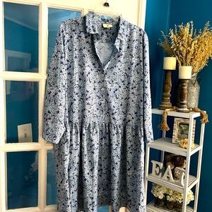 Tuckernuck Blue Floral Mini Dress